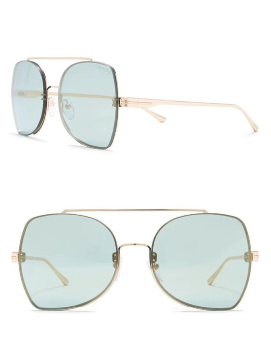 TOM FORD Scout TF656 28Q 58mm Oversized Butterfly Sunglasses Gold Green - Italy main image 4